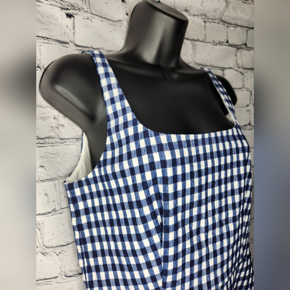 J. Crew Blue and White Checkered Mini Dress - Picture 2 of 9